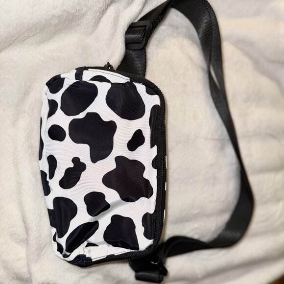 Iris & Rainbow 57" Long Strap Crossbody Bag - Cow Print - Picture 1 of 4